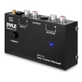 thumbnail image 1 of Preamplificador Phono Tocadiscos Pyle, Preamplificador Estéreo con Entrada/Salida RCA, Bajo Ruido, Alimentado por Adaptador de 12V DC, Ideal para Vinilos y Tocadiscos, PP777, 1 of 6