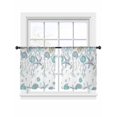thumbnail image 2 of Sheer Curtains 54 Inches Long, Ocean Coastal Light Filtering Window Curtains for Living Room, Nautical Starfish Conch Seashells Coral Rod Pocket Voile Sheer Curtain Drapes, 52"W x 54"L, 2 Panels, 2 of 8