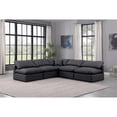 thumbnail image 2 of Meridian Furniture Indulge 105" Black Vegan Leather L-Shaped Modular Sectional, 2 of 9