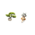 thumbnail image 5 of Dualoai Artificial Bonsai Tree Greenery Collection with Faux Plant Pot And Space Ornament Astronaut Sculpture for Table Centerpiece Decor, 5 of 8