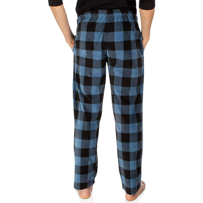 3 Pack Plaid Mens Pajama Pants Set Bottoms Fleece Lounge Sleepwear