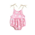 thumbnail image 1 of Arvbitana 0M 3M 6M 12M 18M 24M Infant Newborn Baby Girl Sleeveless Romper Summer Casual Spaghetti Strap Printed One-Piece Shorts Playsuits, 1 of 9
