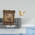 thumbnail image 2 of Marco de fotos floral tallado a mano con figura de pájaros dorados. Estatua antigua para fotos, ideal para la oficina, dormitorio, hogar, bodas o inau, 2 of 8