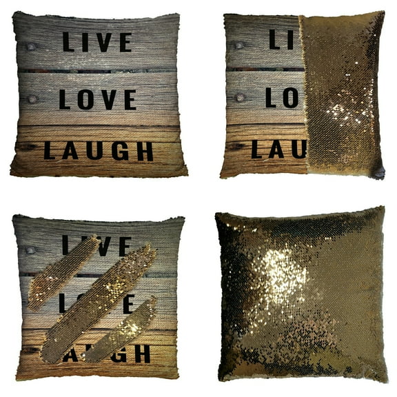 ECZJNT Live Love Laugh Pillow Case Home Decor Cushion Cover 16x16 Inch