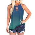 thumbnail image 2 of DailyTrove Women's Ombre Halter Neck Tank Top - Polyester Casual Summer & Festival Wear, Eye-Catching for Outings, 2 of 5