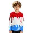 thumbnail image 4 of Bjutir Child Boys Fall T Shirts Long Sleeve Ice Cream Print Pullover Tops Relaxed Fit Street Wear Tees Size 3-14 Years, 4 of 4