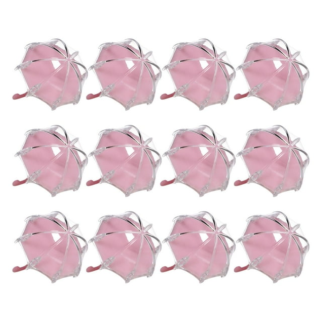 12 Pieces Umbrella Shape Creative Candy Boxes for Halloween Party Favors Pink