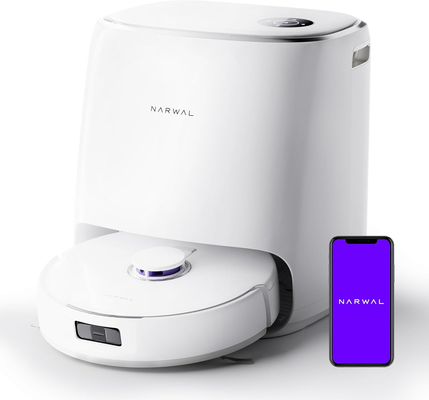 Restored NARWAL Freo X Ultra Robot Vacuum and Mop Combo, 8200Pa Robot Mop & Vacuum, Auto MopDrying/Washing, Self-Empty, Zero-Tangling,DirtSenserm, Maintenance-Free Base Station, Self-Contained (Refurbished)