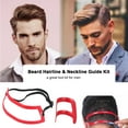 thumbnail image 2 of Amdohai Beard Guide Hairline Neckline Guide Kit for Straight Neck Hairline Goatee Beard Self Cut Haircut Grooming Kit Styling Tool Shaving Template Stencil Set, 2 of 7