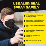 Alien Waterproof Sealant Spray Black Caulk 14 oz Liquid Rubber Seal Insulate for Indoor Outdoor