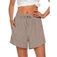 thumbnail image 2 of MOSHU 3 Pack Womens Pajamas Shorts Drawstring Pj Shorts for Women Casual Sleep Lounge Shorts with Pockets, 2 of 11