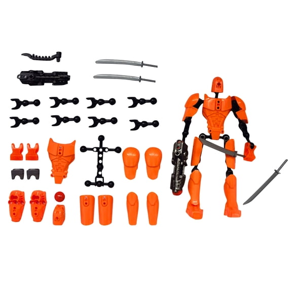 Figurine Articulée Titan 13, Robot Figurine Articulée T13, Jouets Stikbot avec Accessoires d'Armes, Figurines Articulées Imprimées en 3D, Bots Articulés, Figurines Bot