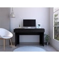 thumbnail image 4 of FM FURNITURE Tampa 2-Drawer Engineered Wood Writing Computer Desk in Black, 4 of 9