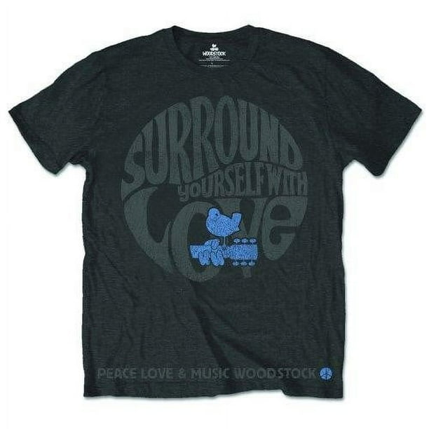 Woodstock - Camiseta Surround Yourself de Algodón para Adultos Unisex (Gris Carbón)