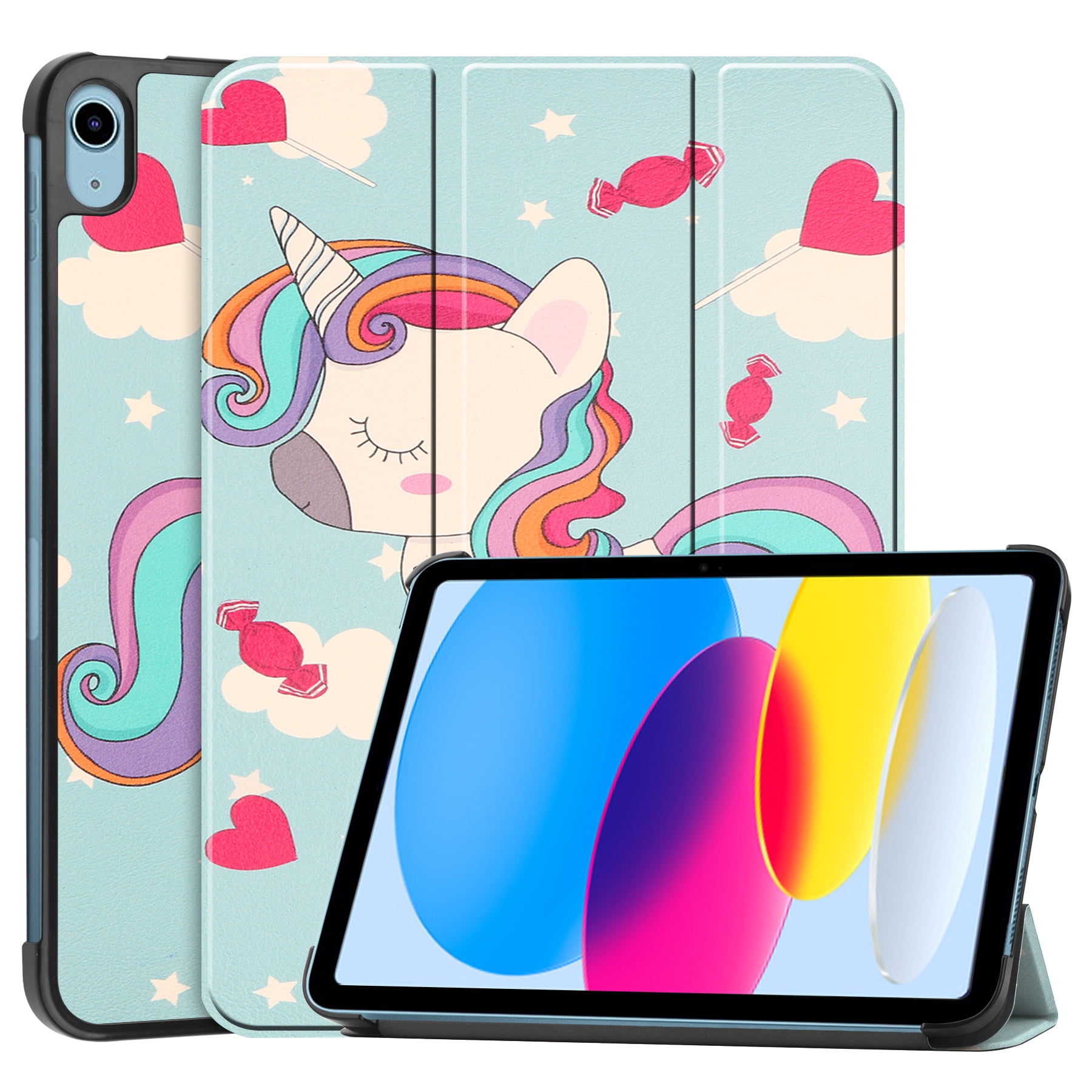 Reorganiseren schot Weglaten Case for Apple iPad 10th Generation 10.9 Inch Case 2022, PU Leather Thin  Slim Lightweight Trifold Shell Corner Protection Smart Folio Cover with  Auto Sleep/Wake and Support Pencil Holder, Little Pony -