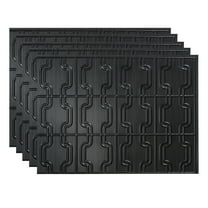 FASÄDE Chain Decorative Vinyl 18in x 24in Backsplash Panel in Brushed Onyx (5 Pack)