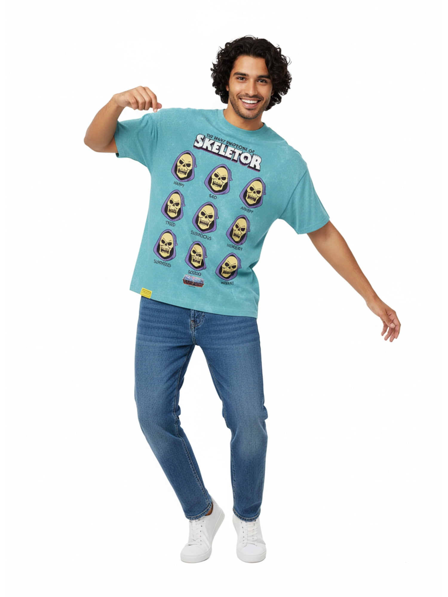 Masters of the Universe, Men's & Big Men's Mineral Wash Graphic Tee, Skeletor Emotions, Sizes S-3XL