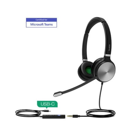 Yealink 277821 He 1308062 Uh36 Dual Teams Usb-c Wired Noise-canceling Microphone Rtl
