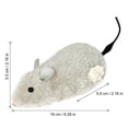 thumbnail image 3 of Cat Toys, Interactive Cat Toys for Indoor Cats, Catnip Toys Mouse, Plush Fabric Self-Moving Wind-Up Mouse, Clockwork Mouse Model, Light Gray 6X2X2 in Wind-Up Plush Jumping Toys, 3 of 5