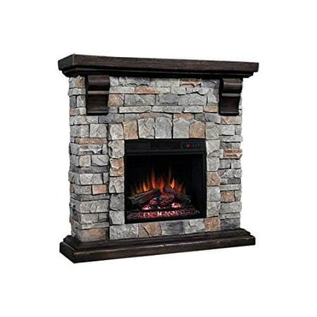 Classic Flame Pioneer Stone Electric Fireplace Mantel Package