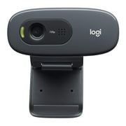 Logitech C270 HD Webcam, 720p, Widescreen HD Video Calling,Light Correction, Noise-Reducing Mic, For Skype, FaceTime, Hangouts, WebEx, PC/Mac/Laptop/Macbook/Tablet - Black