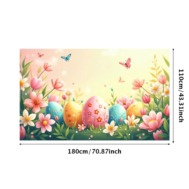 Decorative Easter Egg Basket with Fall Leaves Autumn Theme Banner Celebration Home Decorations Thanksgiving Party Backdrop Decorations Event