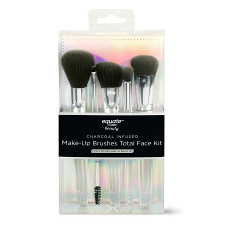 Equate Beauty Charcoal Infused Makeup Brushes Total Face