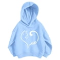 thumbnail image 4 of Shadoumai Toddler Girl Hoodies Printed Pattern Long Sleeve Hoodie Pullover Tops with Pocket Cute Warmth Kids Clothes Girls' Fashion Hoodies & Sweatshirts, 4 of 4