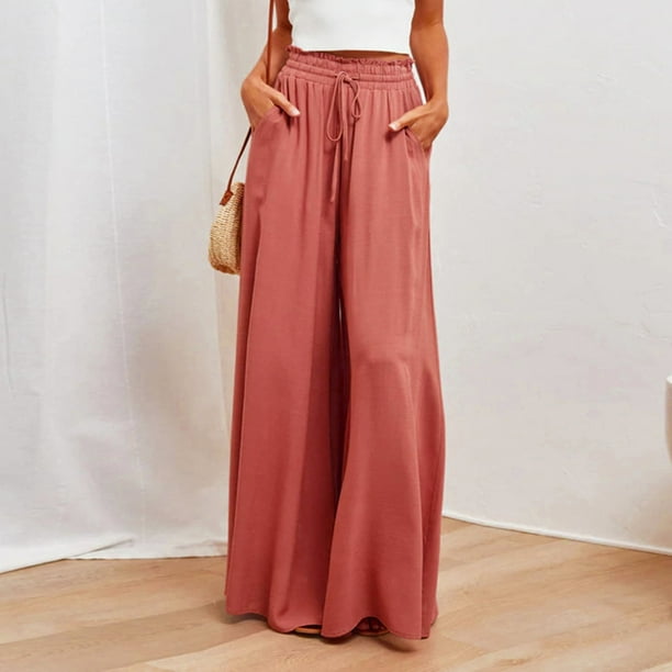 Flowy red shop pants