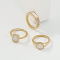 thumbnail image 3 of Set Geometric Retro Creative Oil Drip Joint Ring, 3 of 5