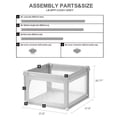 thumbnail image 3 of 96x96x68cm Baby Playpen, Kids Safety Activity Center Playard with Door Breathable Mesh for Indoor & Outdoor, 3 of 10