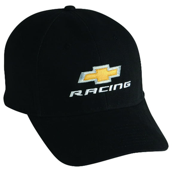 Chevrolet Racing Gold Bowtie Black Cotton Hat - Adult