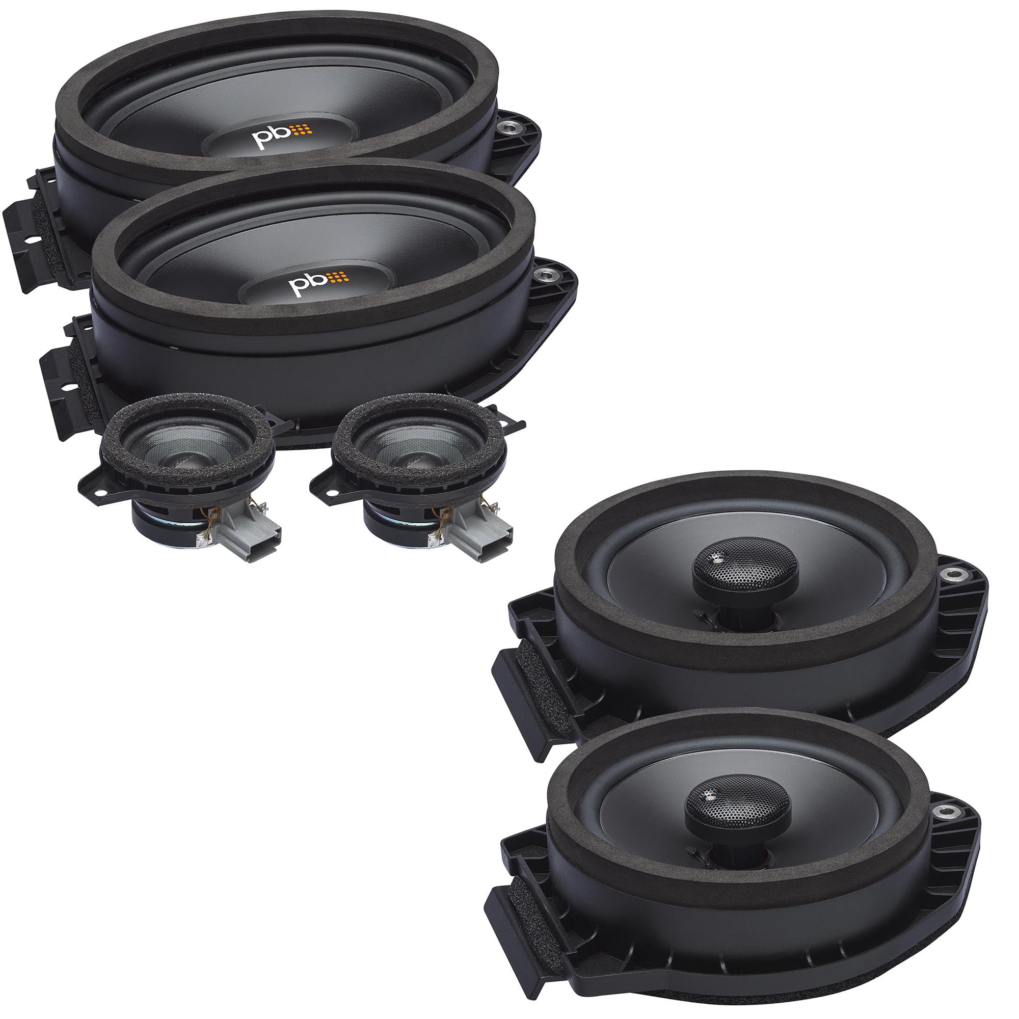 PowerBass OE Series Car Audio Mid Range Replacement Speakers With