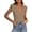 Khaki, variant on PRETTYGARDEN Womens V Neck Summer Tops Ruffle Sleeveless Slim Fit T Shirts Going Out Casual Blouses