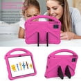 thumbnail image 6 of Kids-Friendly Case for Walmart Onn 10.1 Tablet Case 2024 Gen 4 (Model:100135925) Case,with Portable Handle & Kickstand,Shockproof EVA Foam Anti-Scratch Child Protector Tablet Case,Rose, 6 of 7