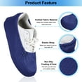 thumbnail image 4 of Uxcell Shoe Covers, 5 Pairs Reusable Non Slip Shoe Protector Covers for Indoors, Navy Blue, 4 of 6