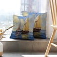 thumbnail image 6 of LALILO Throw Pillow Covers Fine Art Oil Sea Landscape Ships Sea Cushion Cover 18" x 18", 4074 Pack, 6 of 6