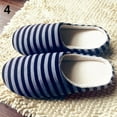 thumbnail image 7 of Naierhg Women's Men's Winter Striped Warm Soft Anti-Slip Indoor Shoes Home Slippers for Home Coffee, 7 of 7