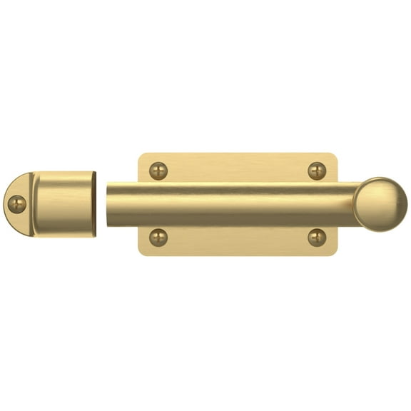 Baldwin 0345 4-1/4" Heavy Duty Dutch Door Bolt - Brass