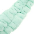 thumbnail image 3 of OUNONA Sky Blue Plush Headband Elastic for Face Cleaning and Makeup Application, 3 of 8