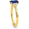 thumbnail image 2 of beryl_creation 1.80 Ct Emerald Cut Blue Sapphire Christmas Thanksgiving Engagement Wedding Halo Ring For Women's 14K Yellow Gold Plated 925 Sterling Silver -5, 2 of 4