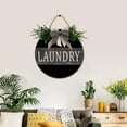 thumbnail image 3 of Laundry Front Door,Horizontal Round Door Wreaths,Housewarming Gift Farmhouse Wood Door Hanger for Home Decor Indoor and Outdoor, Classroom, Yard, Porch Décor, 3 of 5