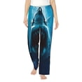 thumbnail image 1 of Fotbe Open-Mouthed Shark Pantalones de Pijama para Mujer, Pantalones de Dormir, Pantalones Pj con Cordón y Bolsillos-Large, 1 of 6