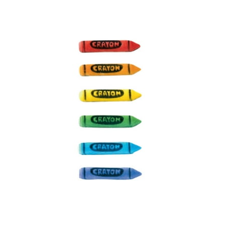 Edible Sugar Flowers - Crayons Assortment Edible Sugar Decorations - 12 Count - 23752 - National Cake Supply