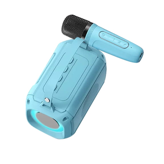 VALSEEL Karaoke Machine For Adults And Kids, Portable Bluetooth Speaker With 2 Wireless Microphones PA System With Ball, LED Lights, For Home Party, Wedding