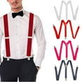 thumbnail image 5 of SSKFHGI MENS WIDE HEAVY DUTY X SHAPE BRACES ELASTIC SUSPENDERS TROUSER CLIPS, 5 of 9