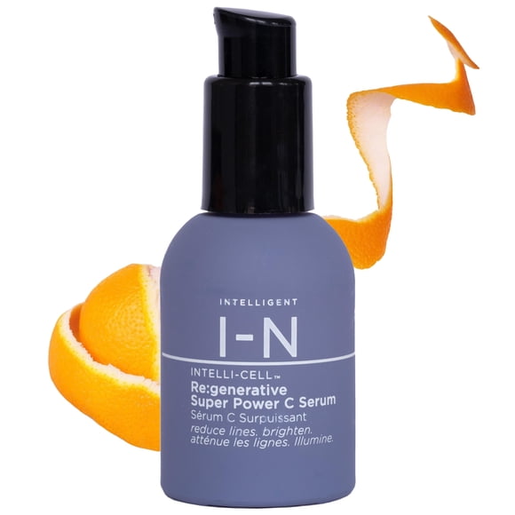 Nutrientes inteligentes Re:generative Super Power C Serum Fórmula de vitamina C que desafía la edad suaviza y reafirma con ciencia de células madre vegetales 1 oz