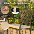 thumbnail image 3 of Topbuy 4 Piece Patio Bar Height Chairs Outdoor Bar Steel W/ High-Density Seat Cushions Cozy Footrest Heavy-Duty Steel Frame Outside Bar Chair, 3 of 6