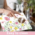 thumbnail image 4 of Spring Floral Butterfly Placemats Set of 6 Flower Summer Plastic Table Mats Wildflower Place Mats Washable Vinyl Rustic Holiday Table Decoration for Indoor Outdoor Party Kitchen Dining, 4 of 7
