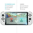 thumbnail image 5 of TJS [2 Pack] Screen Protector Tempered Glass for Nintendo Switch OLED Model 2021 [Works While Docking] - 0.3mm Thickness/Bubble Free/Ultra Clear/9H Hardness/Anti-Scratch/Anti-Fingerprint (Clear), 5 of 6